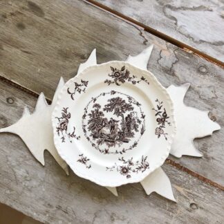 Large LEAF Tablescape plate chargers in leaf shape Leaf placemat