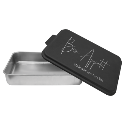 Bon Appetit engraved pan with lid