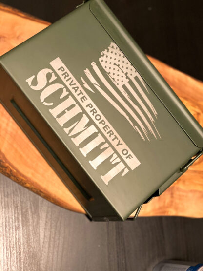 Metal Ammo can that is personalized